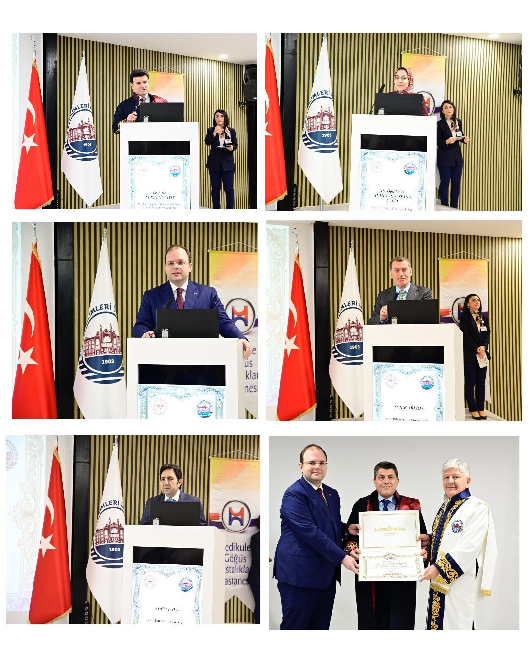 Sağlık Bilimleri Üniversitesi (SBÜ) Yedikule Göğüs Hastalıkları ve Göğüs Cerrahisi ile Erenköy Ruh ve Sinir Hastalıkları Eğitim ve Araştırma Hastaneleri bünyesinde görev yapan akademisyenler için “Akademik Yükselme ve Belge Takdim Töreni” düzenlendi.