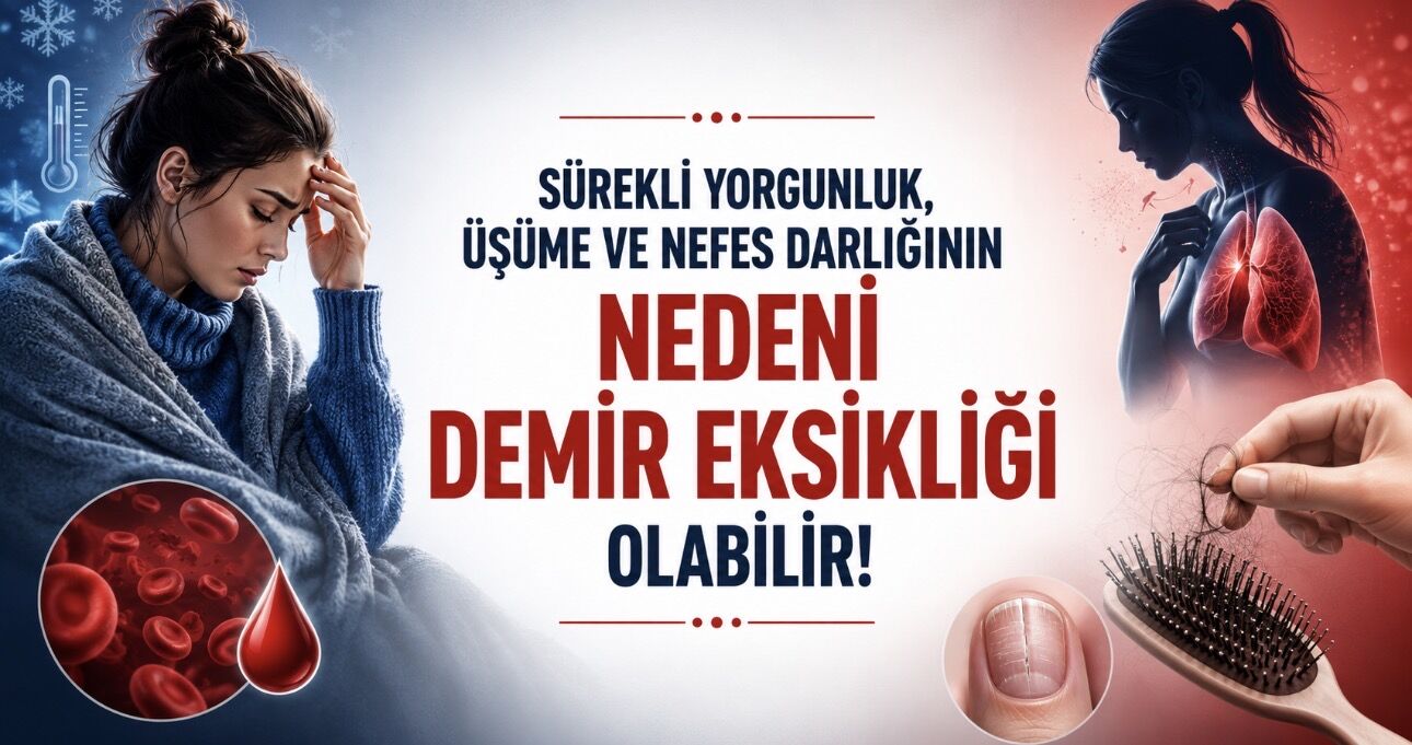 Sürekli Üşüyor, Nefes Nefese Kalıyor ve Yorgun mu Hissediyorsunuz? Nedeni Demir Eksikliği Olabilir