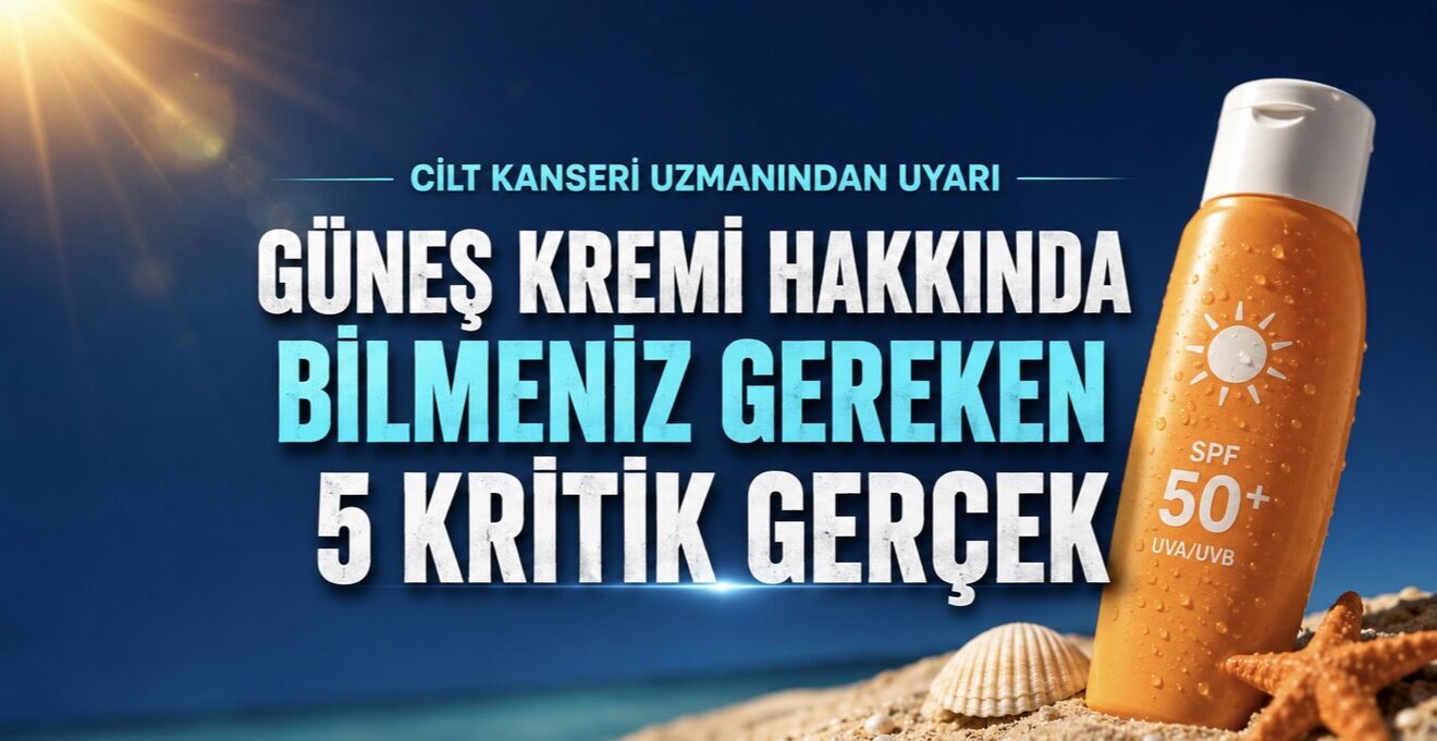 Güneş Kremi Hakkında En Çok Yapılan 5 Hata: Cilt Kanseri Uzmanından Hayati Uyarılar