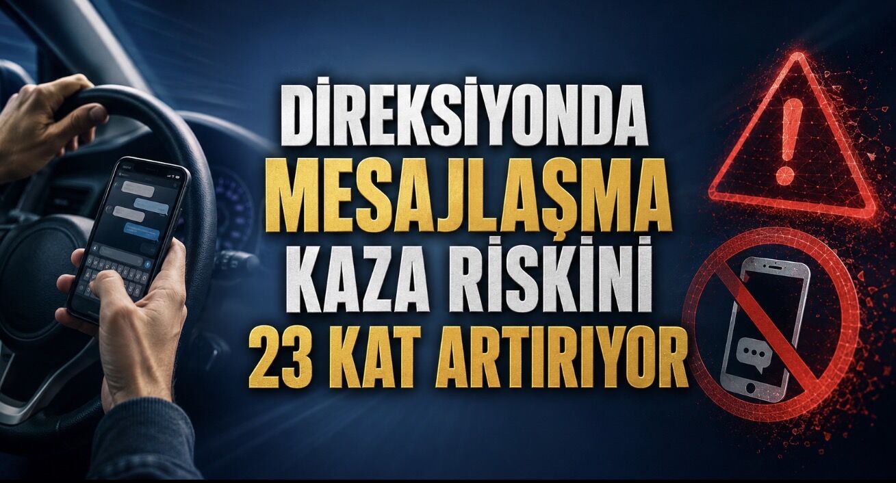 Direksiyonda Mesajlaşma Kaza Riskini 23 Kat Artırıyor