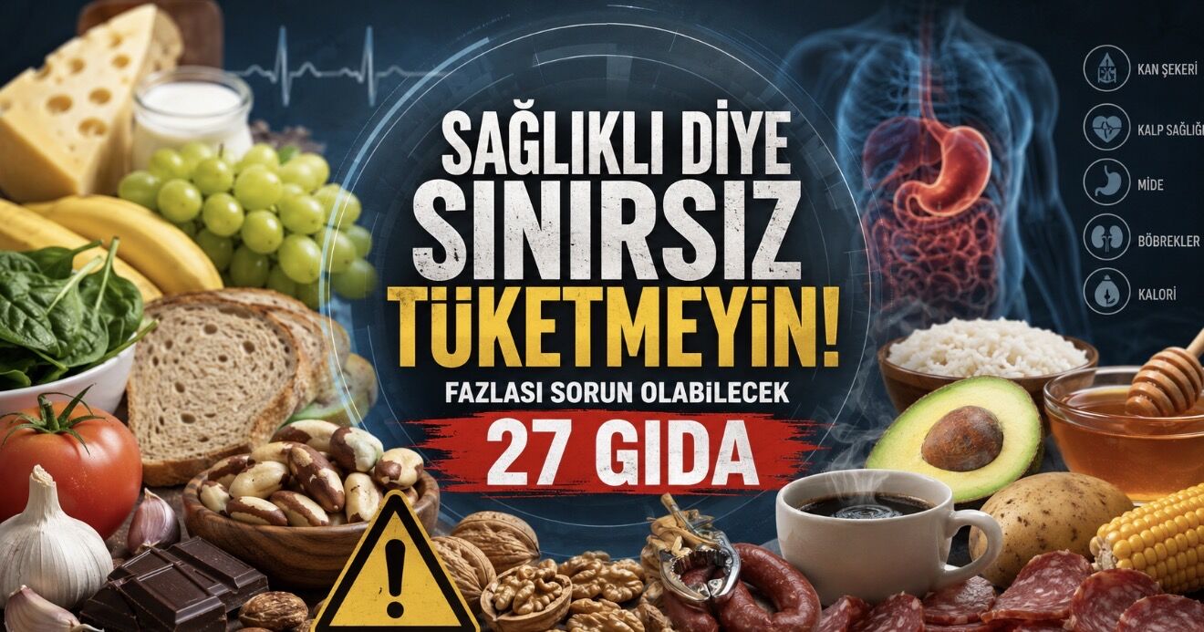 Sağlıklı Diye Sınırsız Tüketmeyin: Fazlası Sorun Olabilecek 27 Gıda