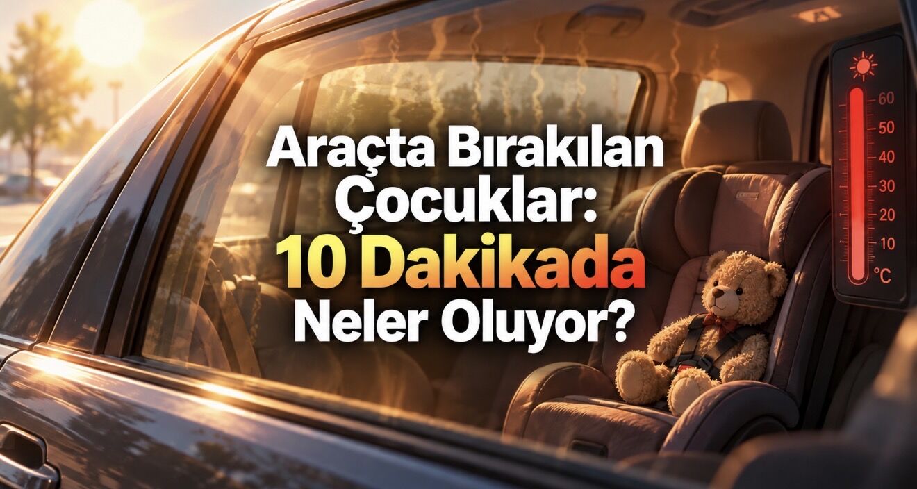 Çocuklar İçin Araçta 10 Dakikalık Tehlike: Sıcaklık 11°C Artabiliyor!