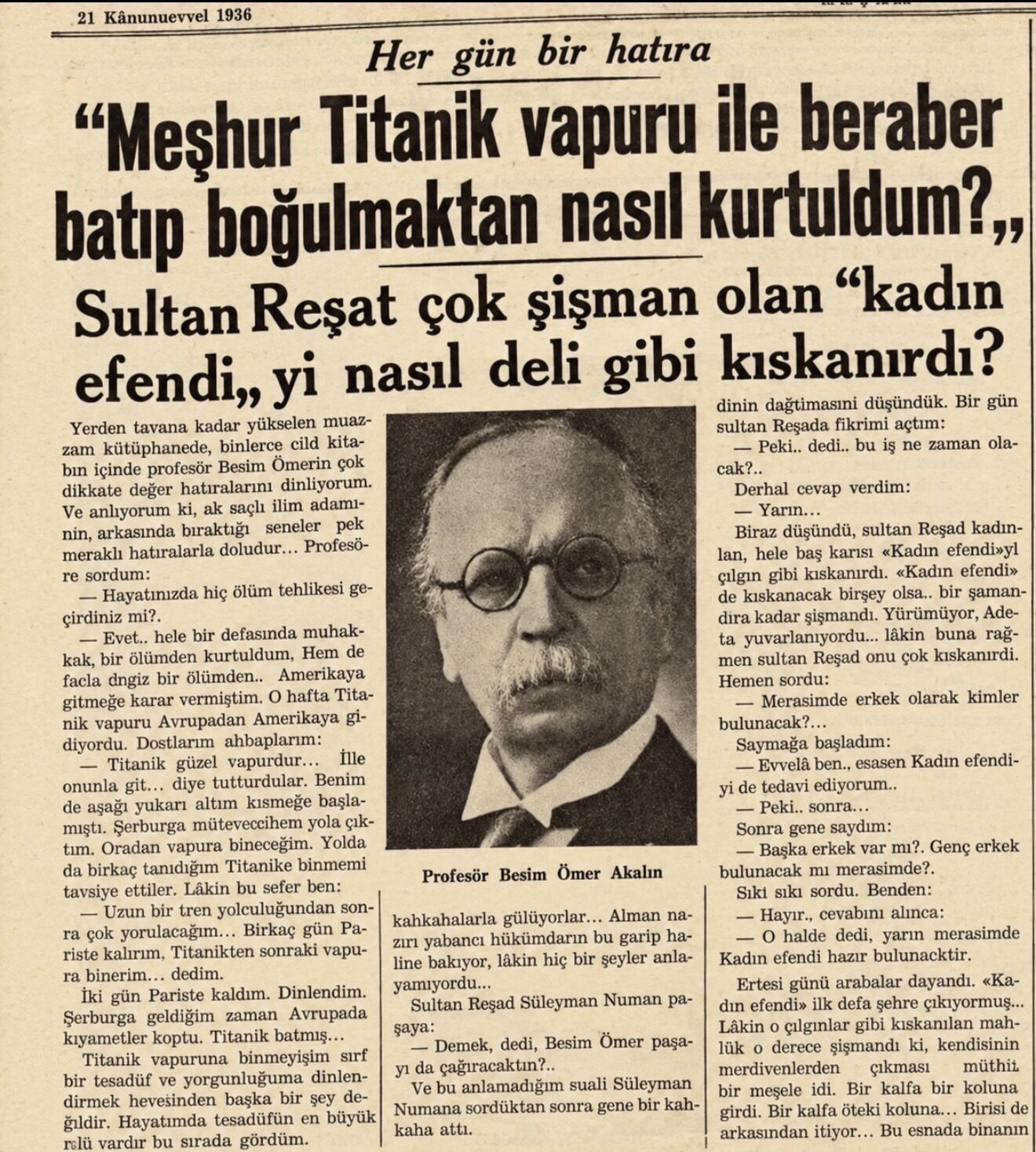 Besim Ömer Paşa Titanic’i Gerçekten Kaçırdı mı?